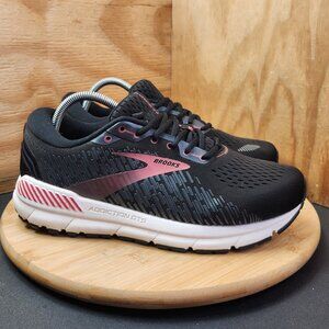 Brooks Addiction GTS 15 Womens Black Running Shoes Sneakers Size 10 (2E) Wide
